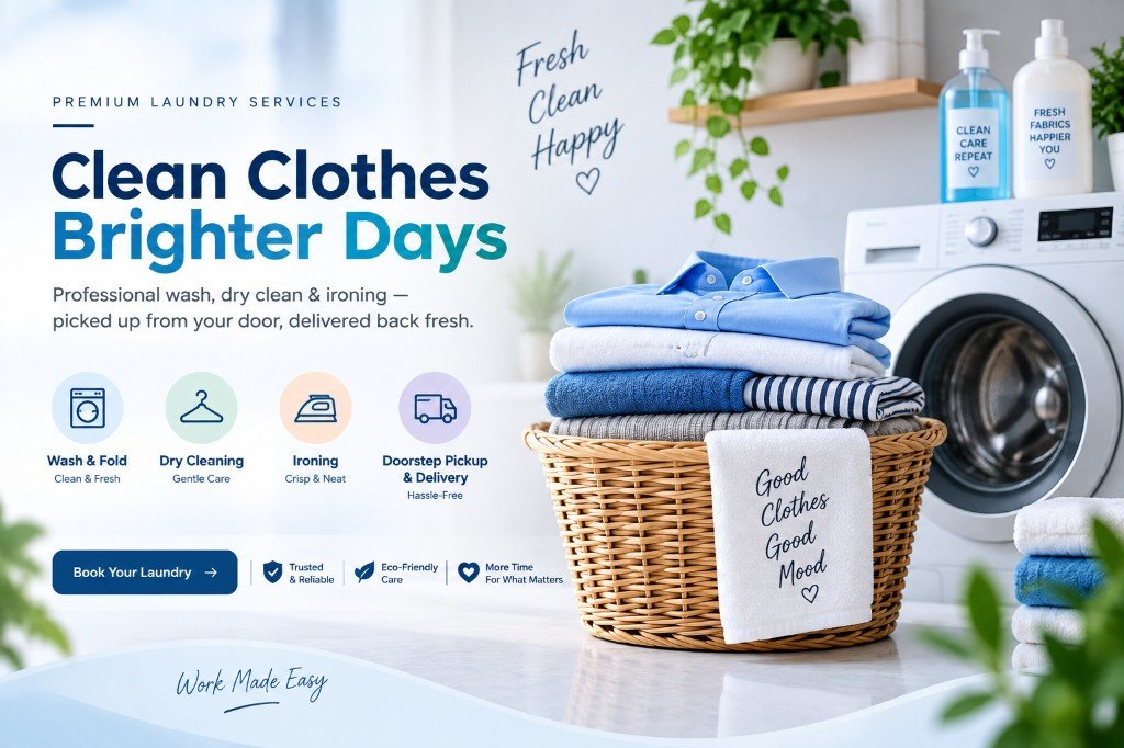 Clean Clothes Brighter Days — DailyKaam Premium Laundry